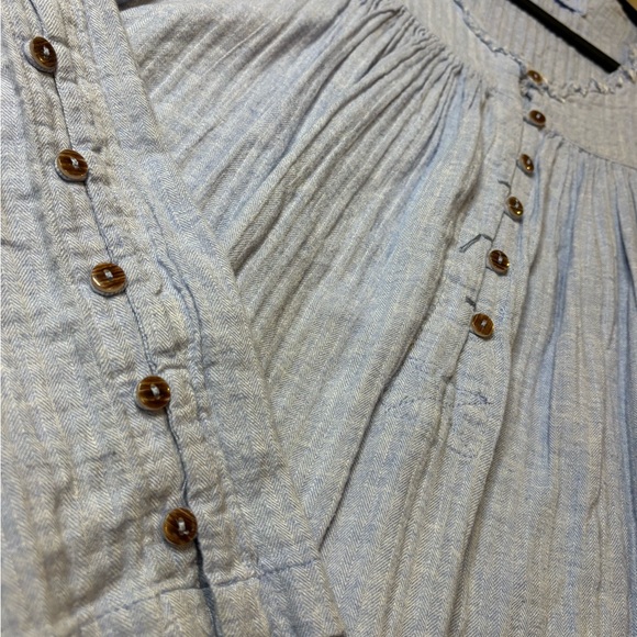 We The Free Light Blue Button-Down Blouse Small - Picture 6 of 14